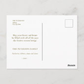 フェスティバルヴィンテージクリスマスグリーティングキャッツホリー ポストカード (裏面)