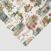 フェスティバルヴィンテージクリスマスグリーティングスコラージュ – ベージュ色 薄葉紙 (詳細)