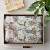 フェスティバルヴィンテージクリスマスグリーティングスコラージュ – ベージュ色 薄葉紙 (ギフト)