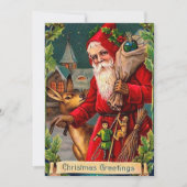 フェスティバルヴィンテージクリスマスサンタアド気持ち ノートカード (正面)