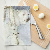 フェスティバルヴィンテージクリスマスサンタホリデイ キッチンタオル (四つ折り)