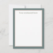 フェスティバルヴィンテージクリスマスサンタホリデイ ノートカード (裏面)