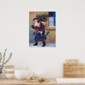 フェスティバルヴィンテージクリスマスサンタホリデイ ポスター (キッチン)