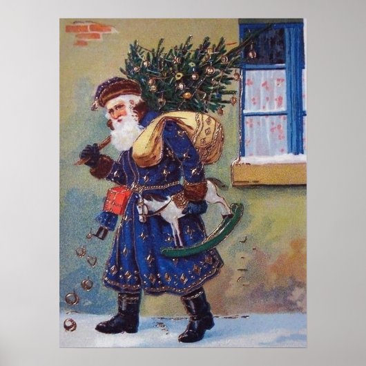 フェスティバルヴィンテージクリスマスサンタホリデイ ポスター (正面)