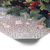 フェスティバルヴィンテージクリスマスサンタホリデイ ポスター (角)