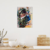 フェスティバルヴィンテージクリスマスサンタホリデイ ポスター (キッチン)