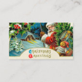 フェスティバルヴィンテージクリスマスサンタホリデイ 名刺 (正面)