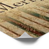 フェスティバルヴィンテージクリスマスサンタホリデーポスター ポスター (角)