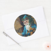 フェスティバルヴィンテージクリスマスサンタ ラウンドシール (封筒)