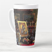 フェスティバルヴィンテージクリスマスシーンホリデイ カフェラテマグ (左アングル)