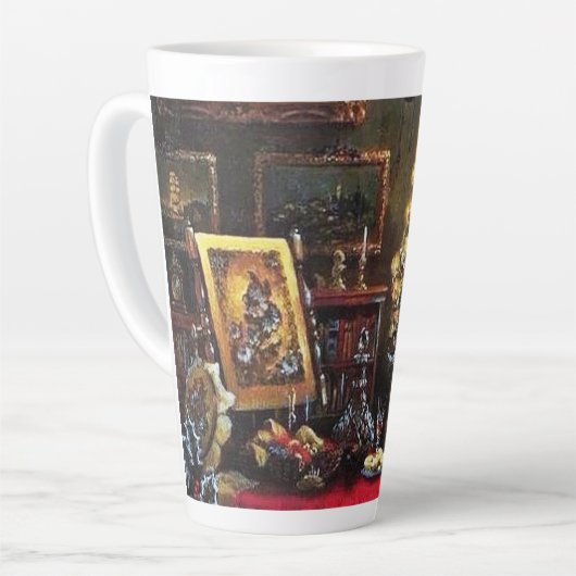 フェスティバルヴィンテージクリスマスシーンホリデイ カフェラテマグ (左アングル)