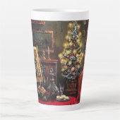 フェスティバルヴィンテージクリスマスシーンホリデイ カフェラテマグ (正面)