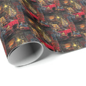 フェスティバルヴィンテージクリスマスシーンホリデータイル ラッピングペーパー (ロールコーナー)