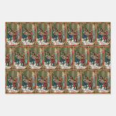 フェスティバルヴィンテージクリスマスチャイルド ラッピングペーパーシート (正面)