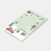 フェスティバルヴィンテージクリスマスツリーファームレッドトラック ポストイット (アングル)
