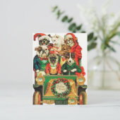 フェスティバルヴィンテージクリスマスドッグズホリデイ ポストカード (スタンド正面)