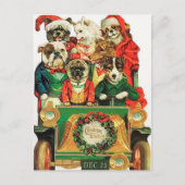 フェスティバルヴィンテージクリスマスドッグズホリデイ ポストカード (正面)