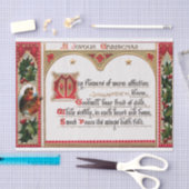 フェスティバルヴィンテージクリスマスバースRobins & Holly 薄葉紙 (クラフト)