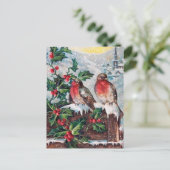 フェスティバルヴィンテージクリスマスバードホリデイ ポストカード (スタンド正面)