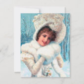 フェスティバルヴィンテージクリスマスレディーアッド気持ち ノートカード (正面)