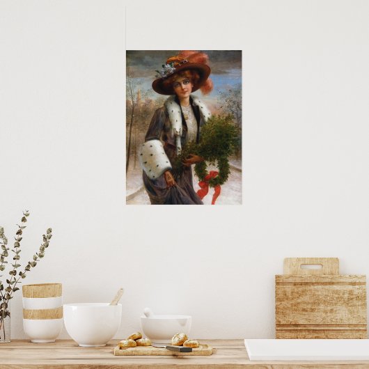 フェスティバルヴィンテージクリスマスレディーホリデイ ポスター (キッチン)