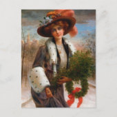 フェスティバルヴィンテージクリスマスレディーホリデイ ポストカード (正面)