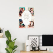 フェスティバルヴィンテージクリスマス猫の詩の休日 ポスター (ホームオフィス)