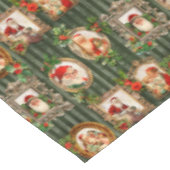 フェスティバルヴィンテージサンタ華美ス（フレーム内）、ホリー付き テーブルクロス (アングル)