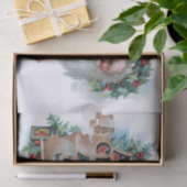 フェスティバルヴィンテージサンタ&メリークリスマスグリーティング 薄葉紙 (ギフト)