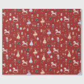 フェスティバルヴィンテージザくるみ割りバレエのクリスマス ラッピングペーパー (フラット)