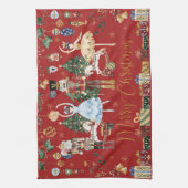 フェスティバルヴィンテージザくるみ割り人形メリークリスマス キッチンタオル (縦)