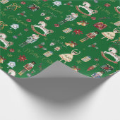 フェスティバルヴィンテージザくるみ割り人形メリークリスマス ラッピングペーパー (角)