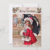 フェスティバルヴィンテージショッピングガール追加気持ち ノートカード (正面)