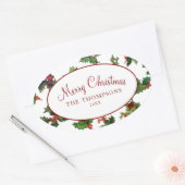 フェスティバルヴィンテージスタイルホリー 楕円形シール (封筒)