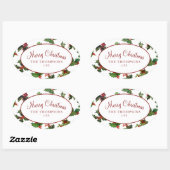 フェスティバルヴィンテージスタイルホリー 楕円形シール (シート)