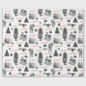 フェスティバルヴィンテージビクトリアンクリスマスウィズサンタティス ラッピングペーパー (フラット)