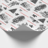 フェスティバルヴィンテージビクトリアンクリスマスウィズサンタティス ラッピングペーパー (角)