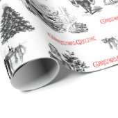 フェスティバルヴィンテージビクトリアンクリスマスウィズサンタティス ラッピングペーパー (ロールコーナー)