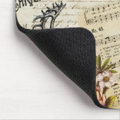 フェスティバルヴィンテージビクトリアンクリスマスガールホリー マウスパッド (コーナー)