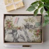 フェスティバルヴィンテージビクトリアンクリスマスガール&ホリー 薄葉紙 (ギフト)