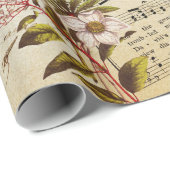 フェスティバルヴィンテージビクトリアンクリスマスサンタガール ラッピングペーパー (ロールコーナー)