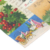 フェスティバルヴィンテージビクトリアンクリスマスサンタコラージュ ミディアムテーブルランナー (コーナー)