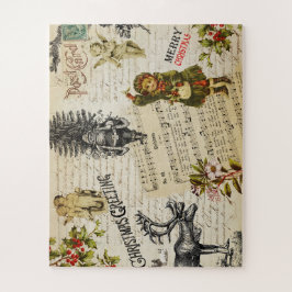 フェスティバルヴィンテージビクトリアンクリスマスサンタディア ジグソーパズル