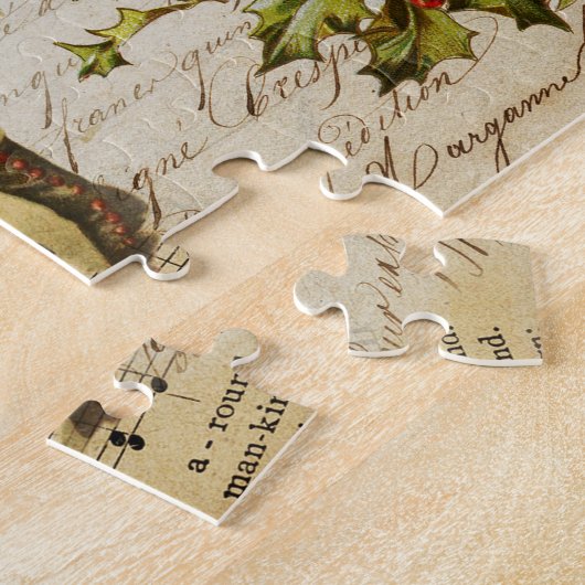 フェスティバルヴィンテージビクトリアンクリスマスサンタディア ジグソーパズル (側面)