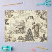 フェスティバルヴィンテージビクトリアンクリスマスサンタベージュ 薄葉紙 (クラフト)