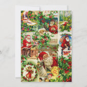 フェスティバルヴィンテージビクトリアンクリスマスパーティースクロール 招待状 (裏面)