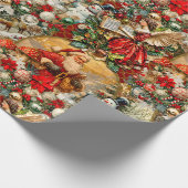 フェスティバルヴィンテージビクトリアンクリスマス ラッピングペーパー (角)