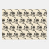 フェスティバルヴィンテージビクトリアンクリスマスwith Santa ラッピングペーパーシート (正面3)