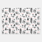 フェスティバルヴィンテージビクトリアンクリスマスwith Santa ラッピングペーパーシート (正面2)