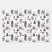 フェスティバルヴィンテージビクトリアンクリスマスwith Santa ラッピングペーパーシート (正面3)